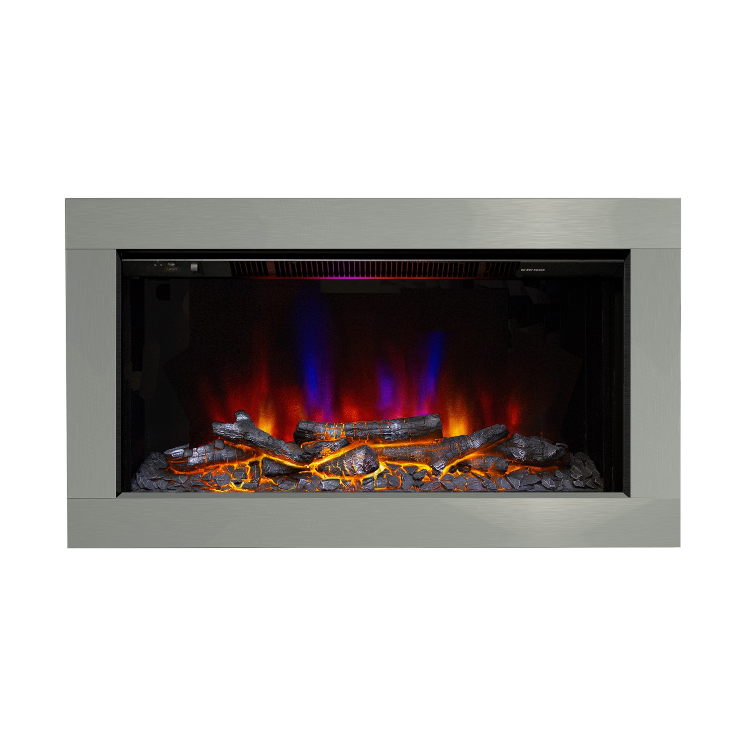 Read more about Be modern 34 brushed steel inset electric fire avella